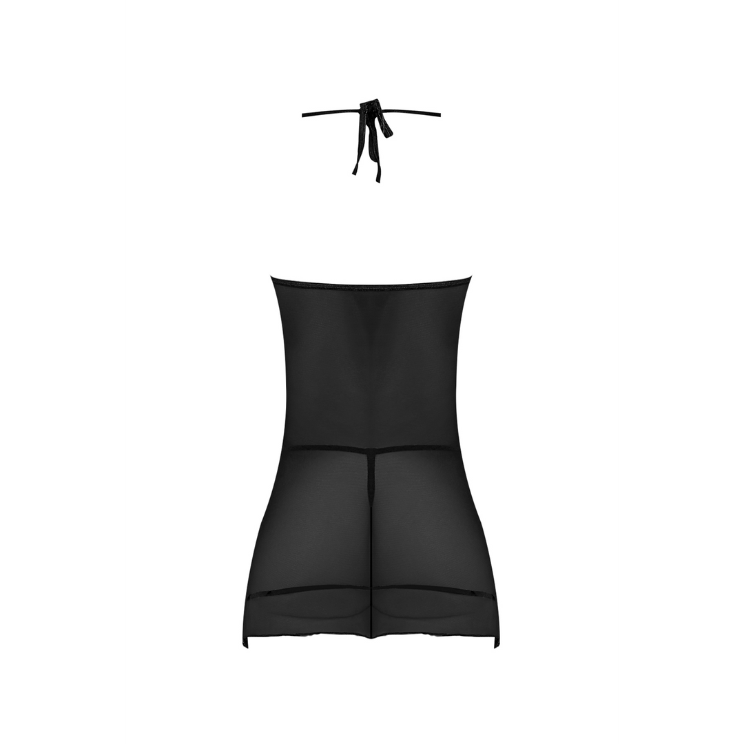 Nightgown and G-String Set - S/M - Black 6