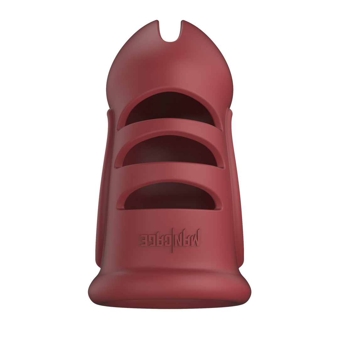 Model 28 - Ultra Soft Silicone Chastity Cage - Red 6