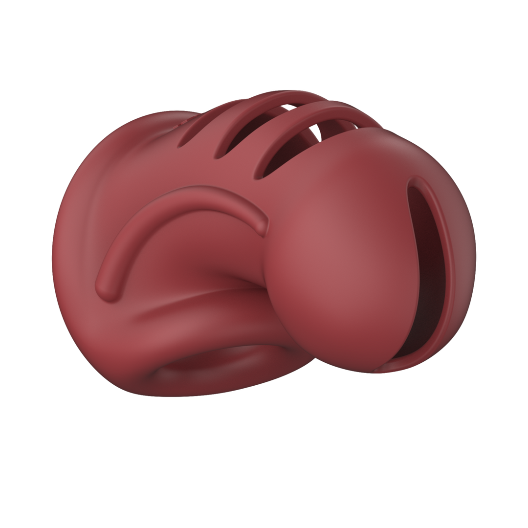 Model 28 - Ultra Soft Silicone Chastity Cage - Red 1