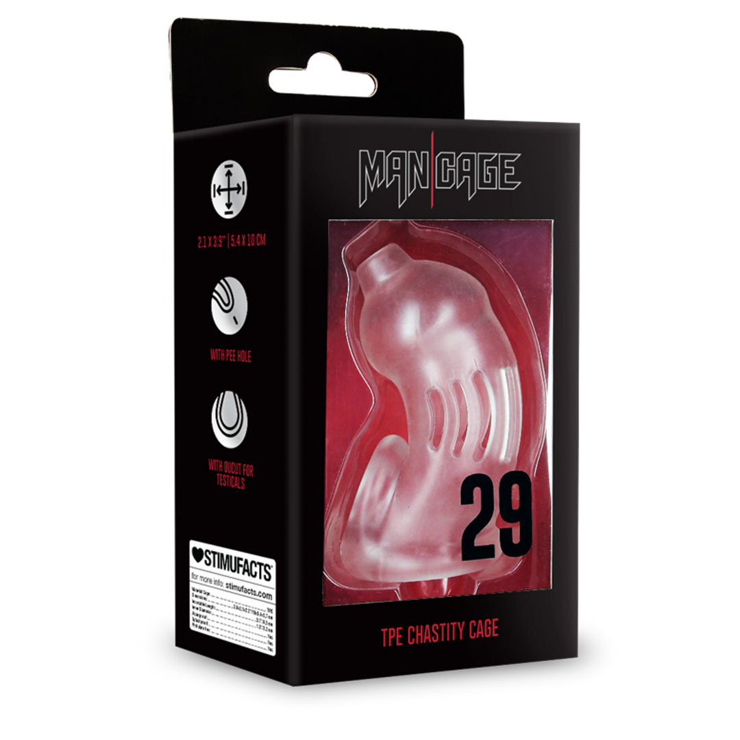 Model 29 - TPE Chastity Cage - Transparent 2