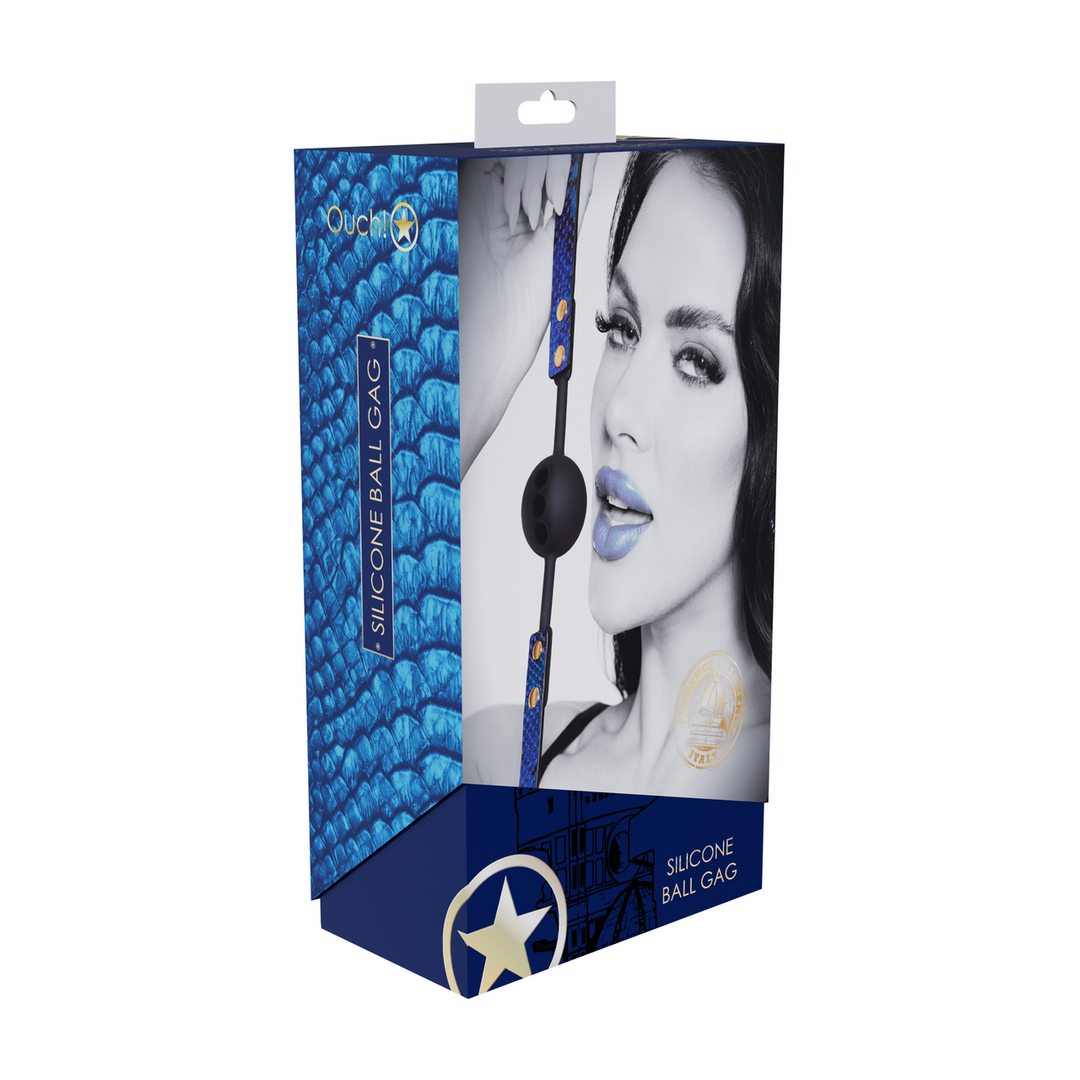 Florence Collection - Silicone Ball Gag - Blue 2