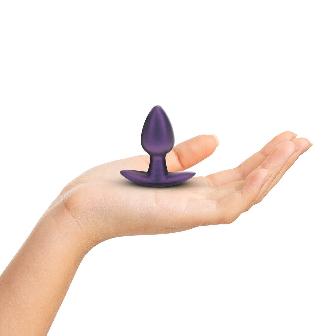Smooth Silicone Anal Plug - Small - 2.6 / 6,5 cm - Metallic Purple 4