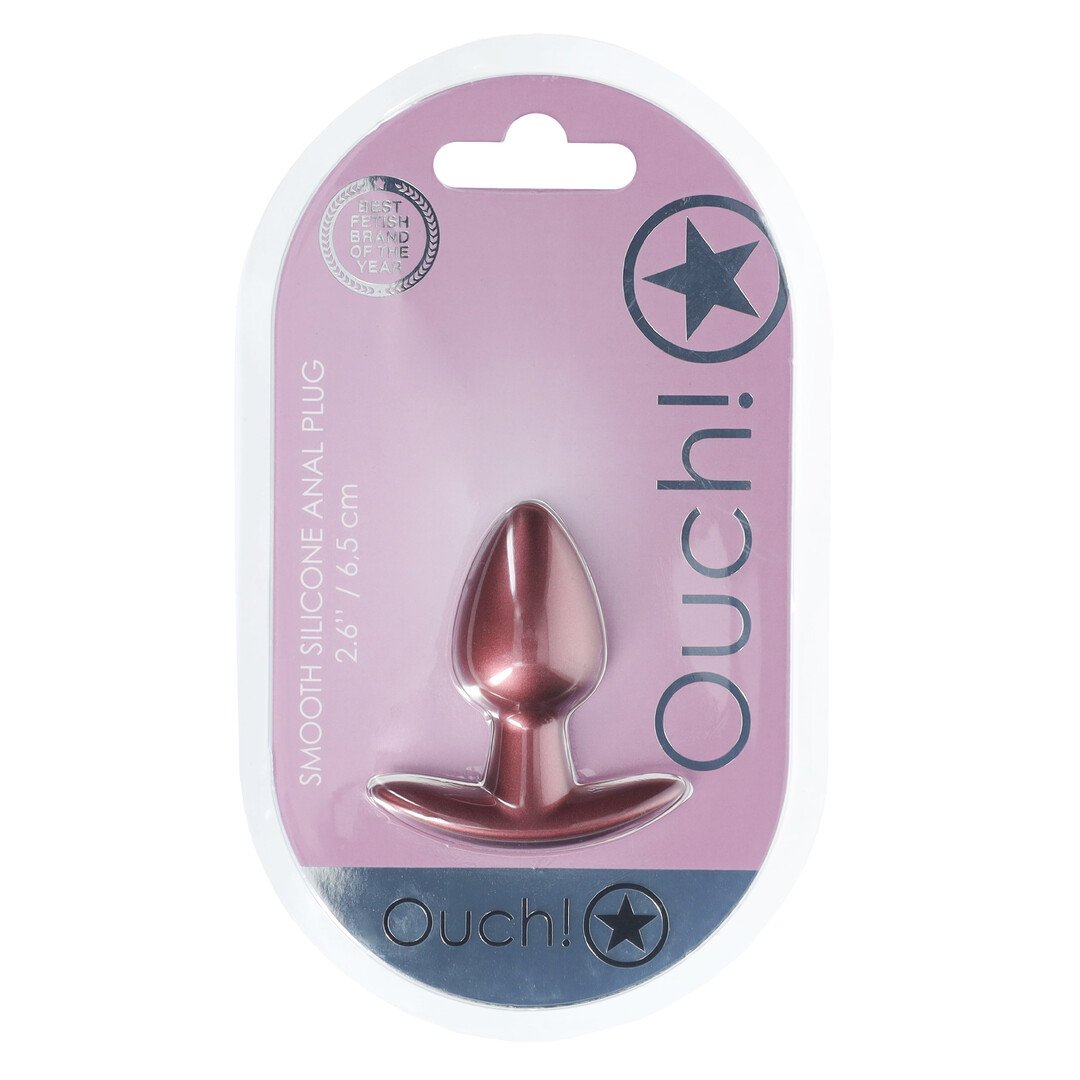 Smooth Silicone Anal Plug - Small - 2.6 / 6,5 cm - Rose Gold 2