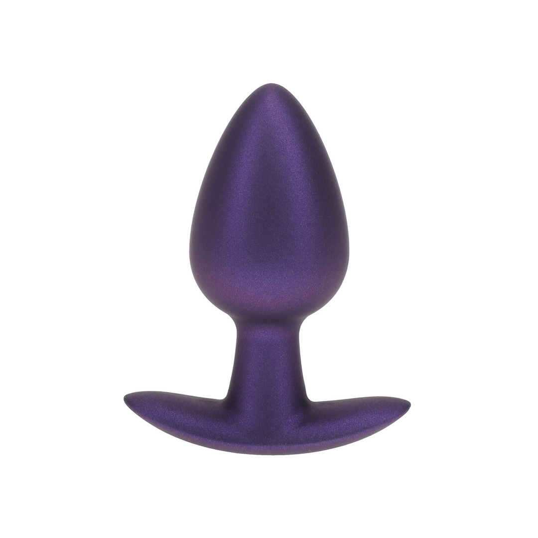 Smooth Silicone Anal Plug - Medium - 3.1 / 7,9 cm - Metallic Purple 1