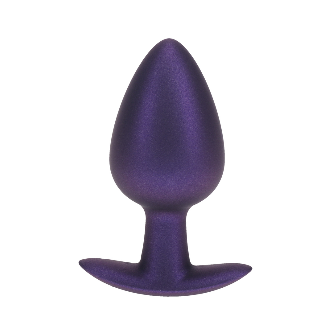 Smooth Silicone Anal Plug - Large - 3.5 / 8,9 cm - Metallic Purple 1