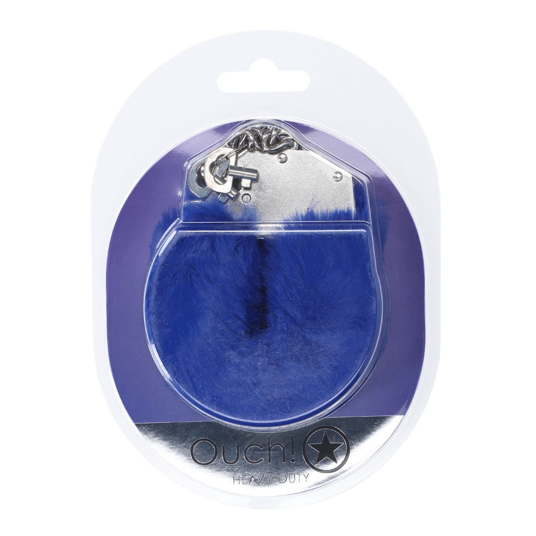 Heavy-duty Fluffy Handcuffs - Navy 2