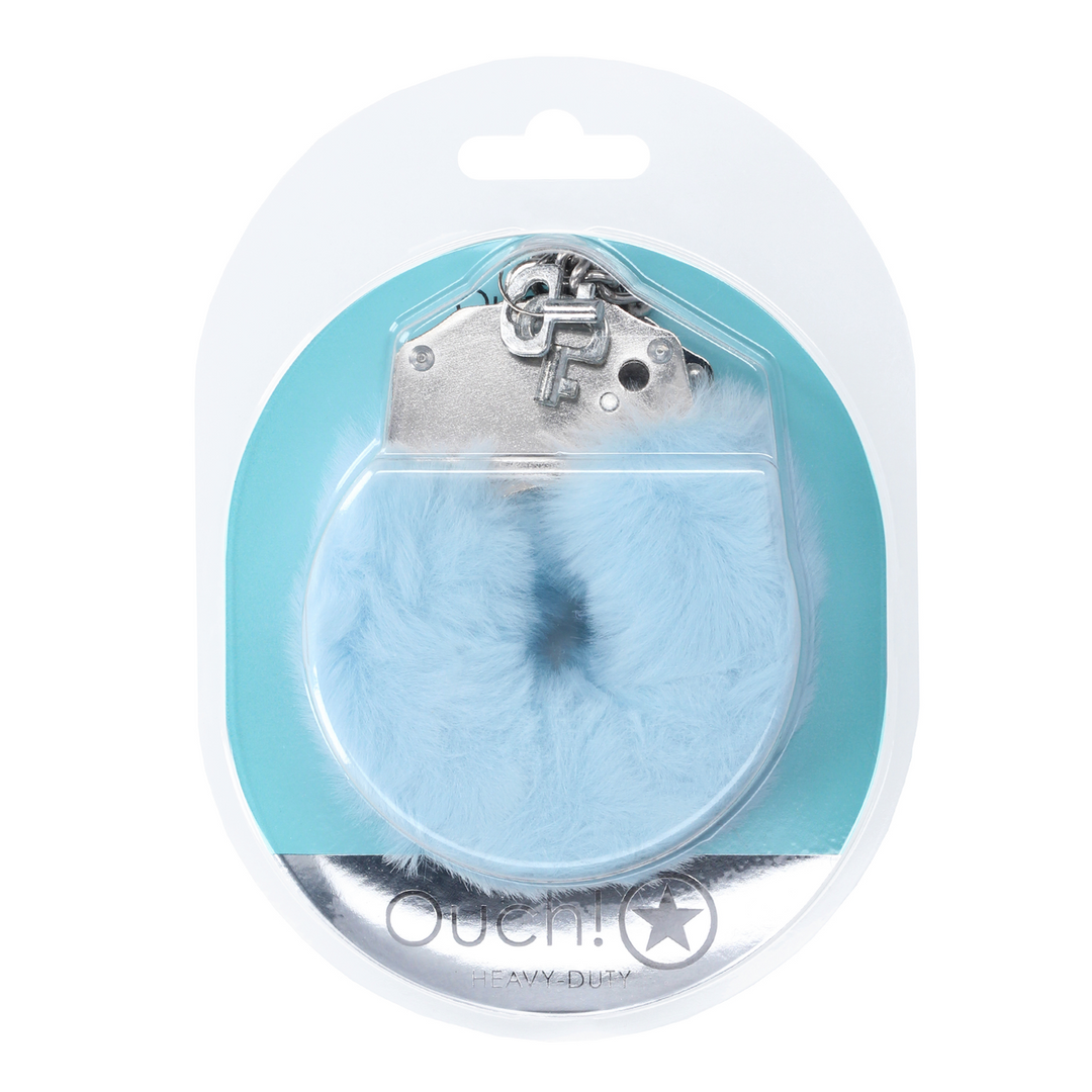 Heavy-duty Fluffy Handcuffs - Powder Blue 2