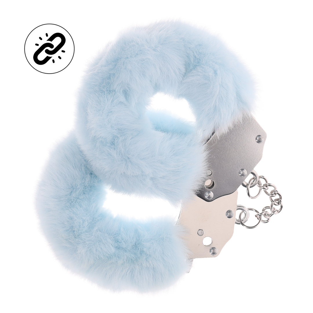 Heavy-duty Fluffy Handcuffs - Powder Blue 1
