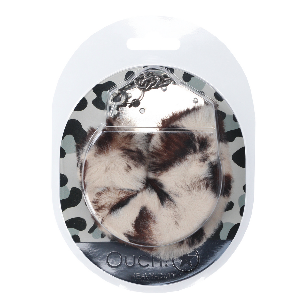 Heavy-duty Fluffy Handcuffs - Snow Leopard 2