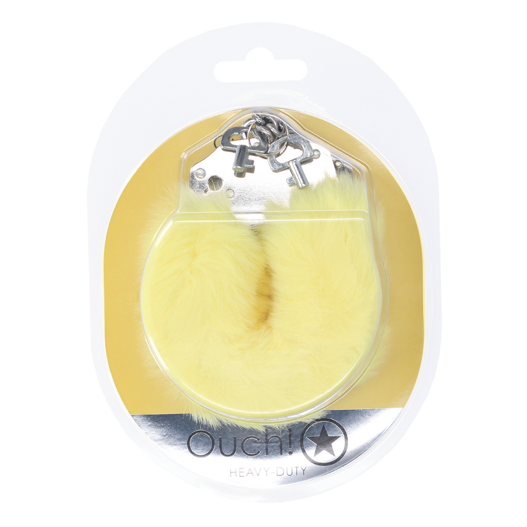 Heavy-duty Fluffy Handcuffs - Yellow 2