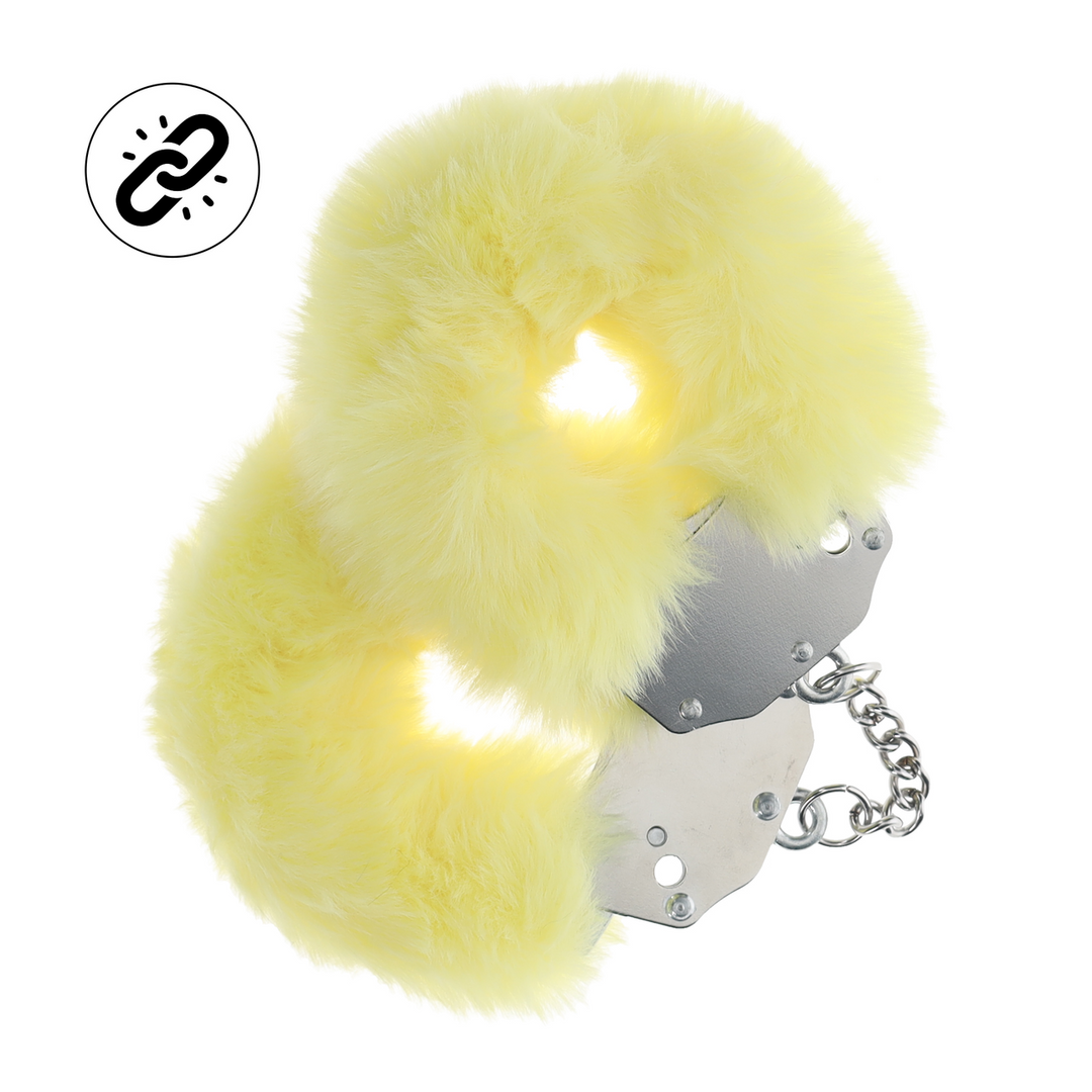 Heavy-duty Fluffy Handcuffs - Yellow 1