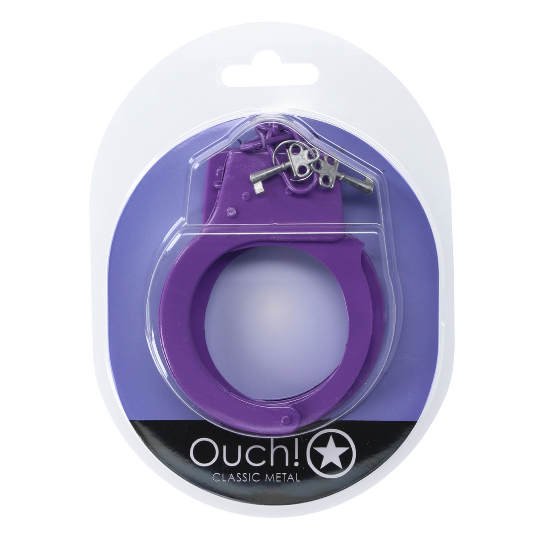 Classic Metal Handcuffs - Purple 2