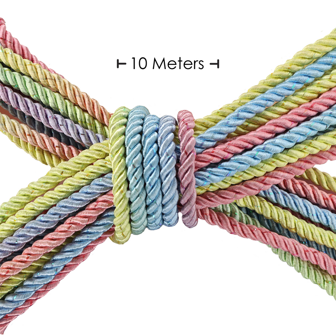 Polyester Bondage Rope - 32.8 ft / 10 m - Multicolor Pastel 2