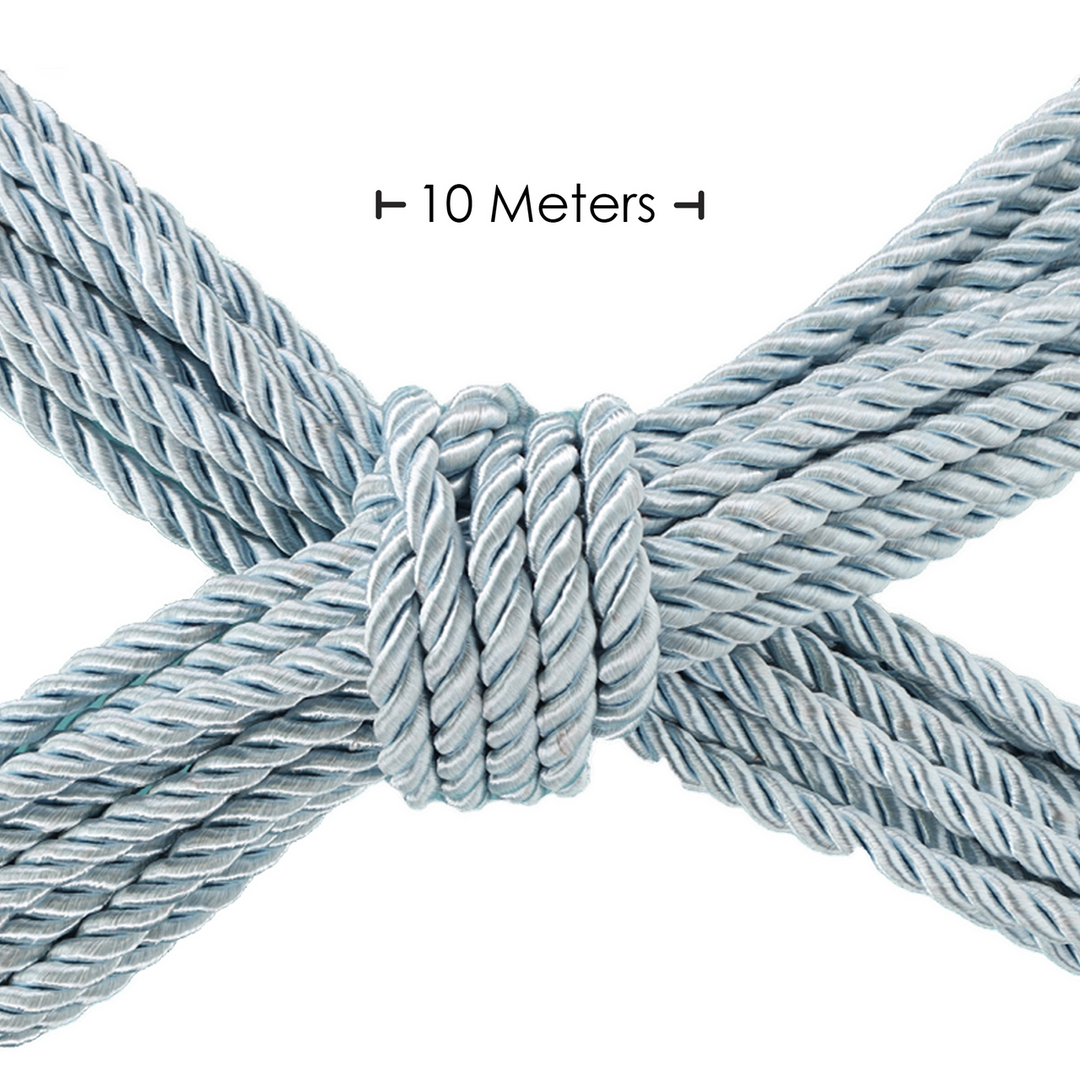 Polyester Bondage Rope - 32.8 ft / 10 m - Powder Blue 2
