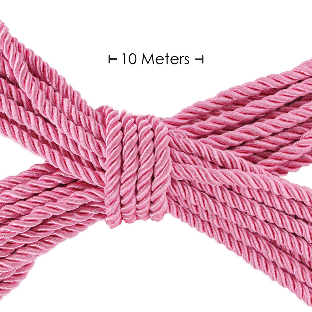 Polyester Bondage Rope - 32.8 ft / 10 m - Pink 2