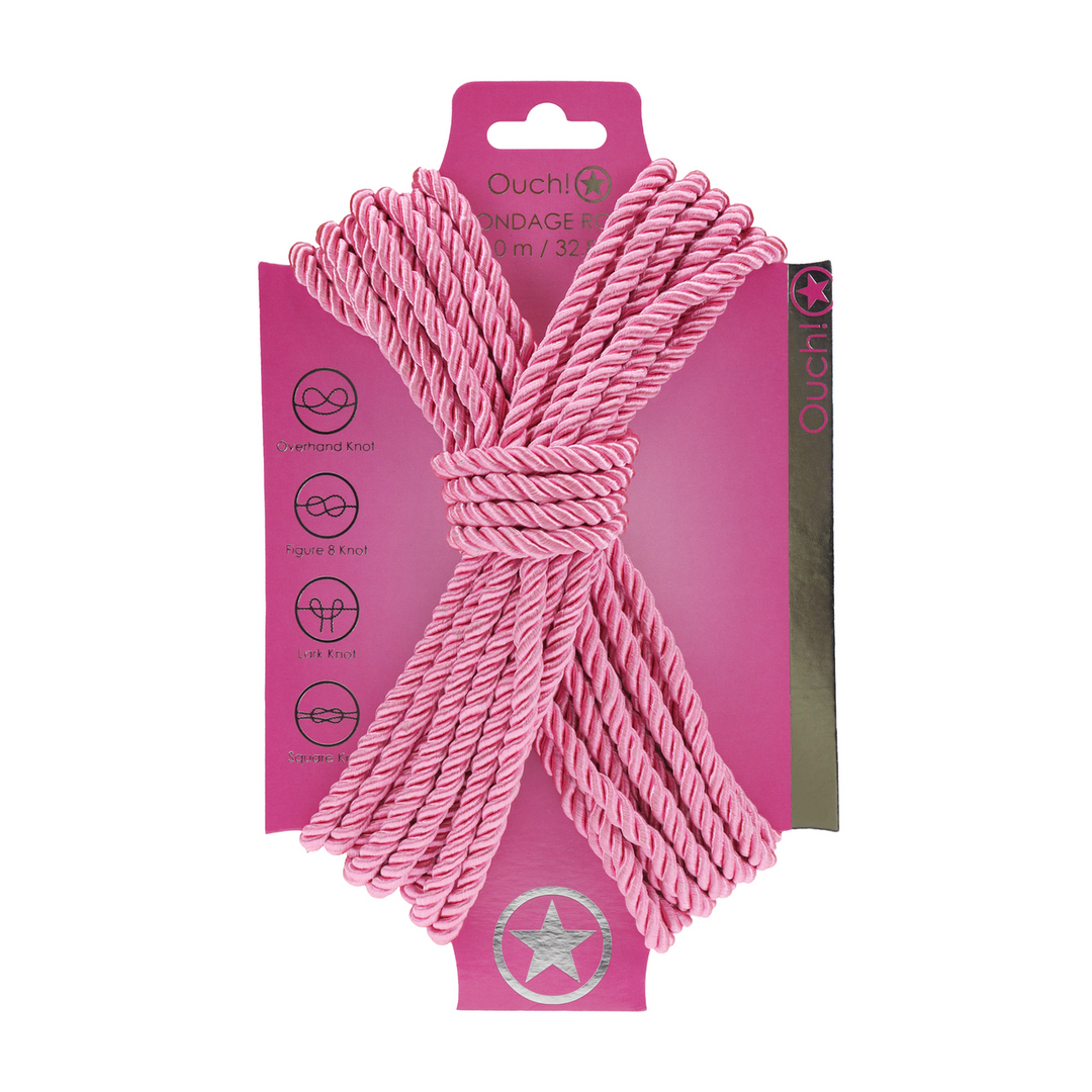 Polyester Bondage Rope - 32.8 ft / 10 m - Pink 1