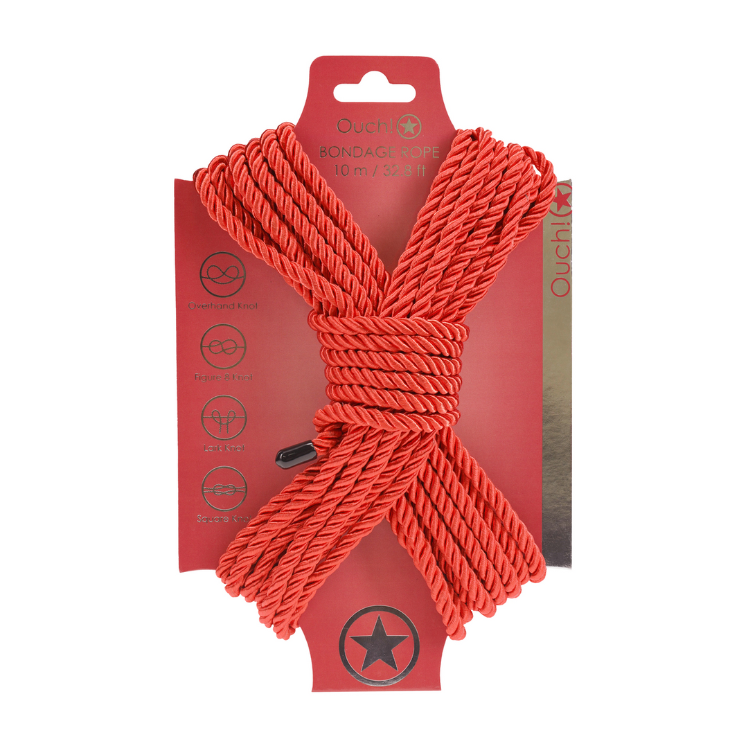 Polyester Bondage Rope - 32.8 ft / 10 m - Red 1