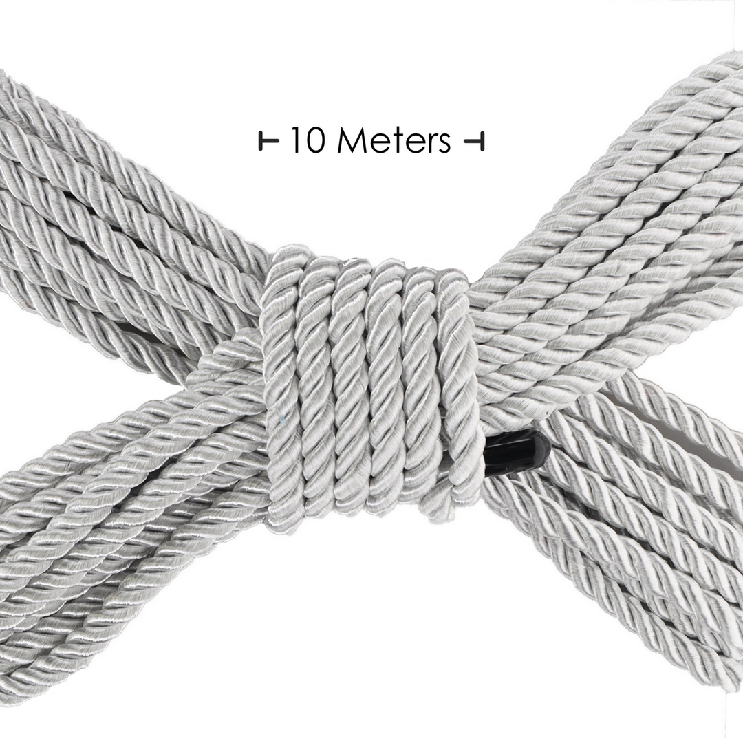 Polyester Bondage Rope - 32.8 ft / 10 m - Silver 2