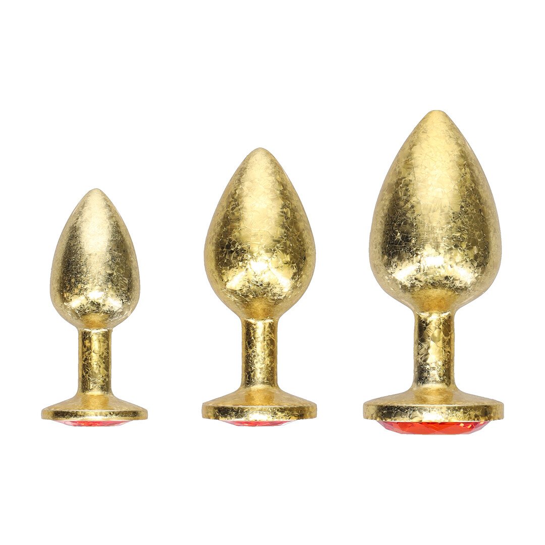 Milan Collection - Metal Anal Plug Set - Gold 3