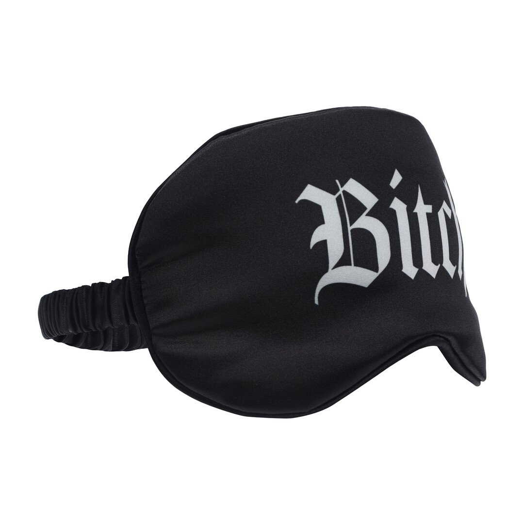 Bitch - Printed Satin Mask - Black 3