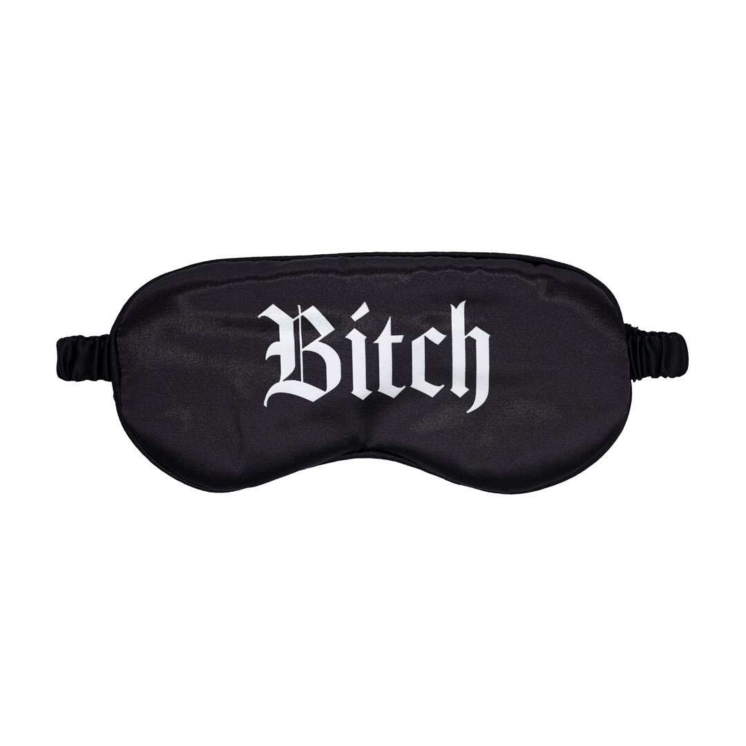 Bitch - Printed Satin Mask - Black 1