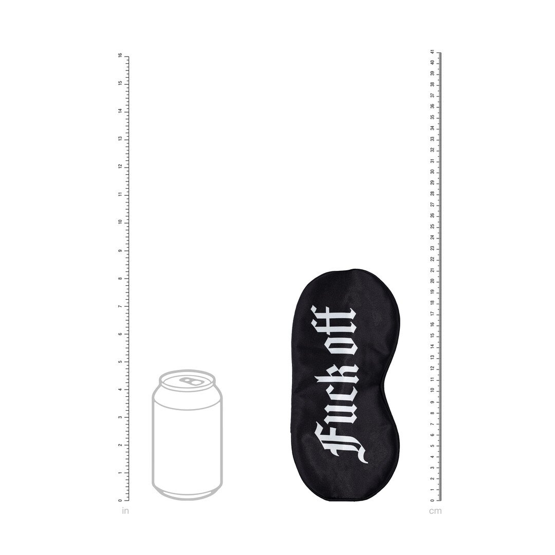 Fuck Off - Printed Satin Mask - Black 5