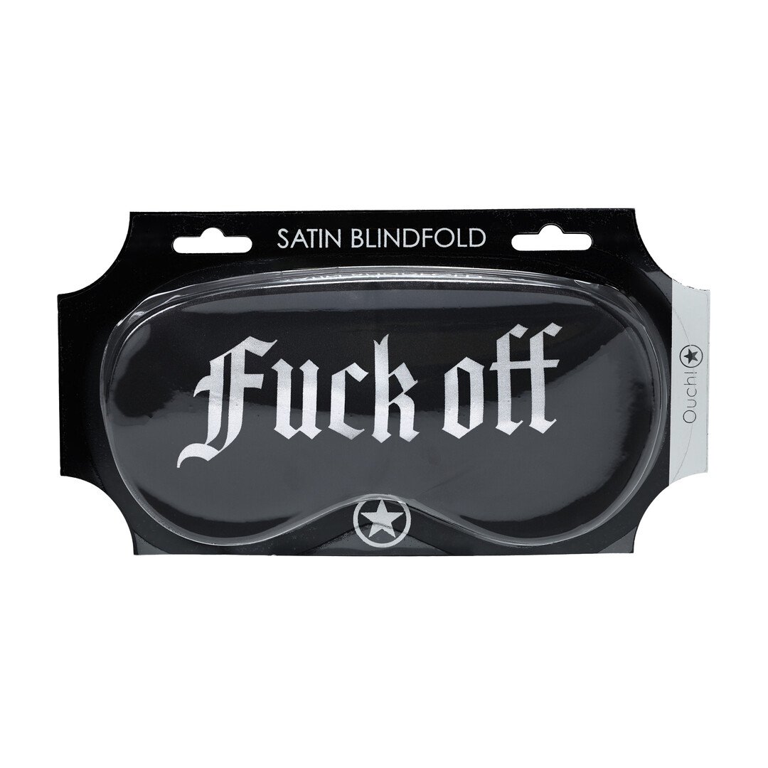 Fuck Off - Printed Satin Mask - Black 2