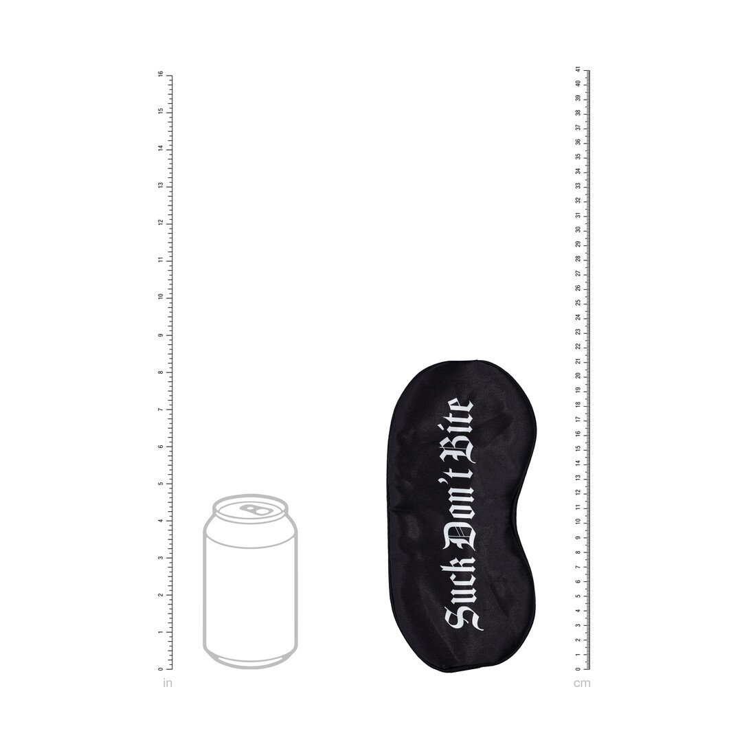 Suck Don't Bite - Printed Satin Mask - Black 5