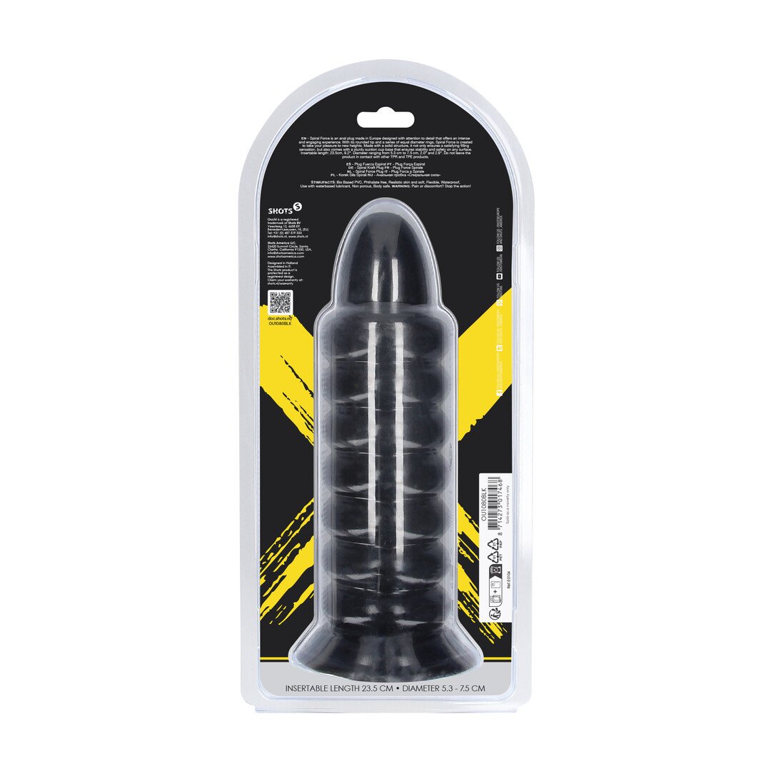 Spiral Force - Anal Plug - 990 gr / 23,5 cm - Black 3
