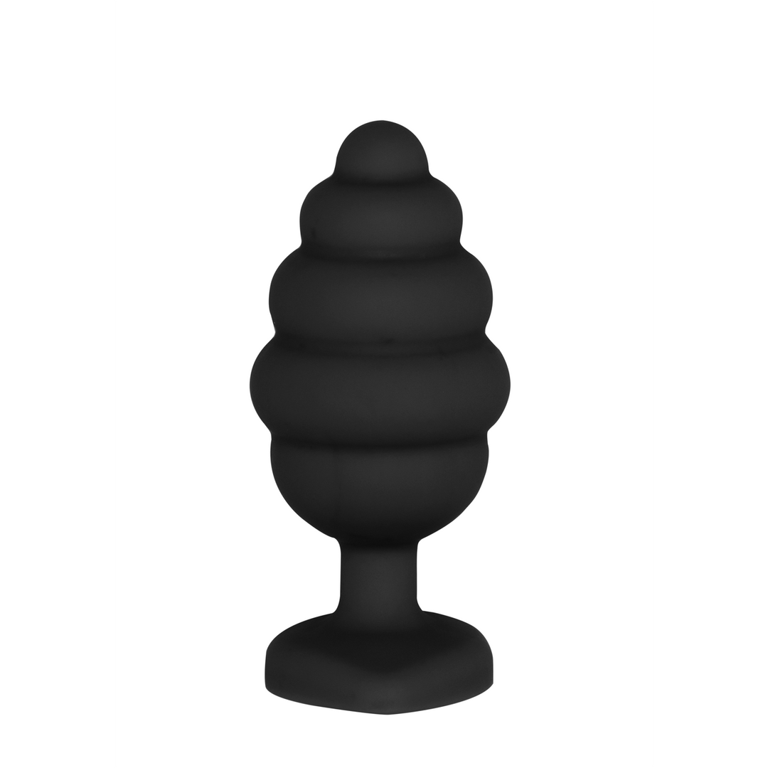 Ribbed Diamond Heart Plug - Large 4
