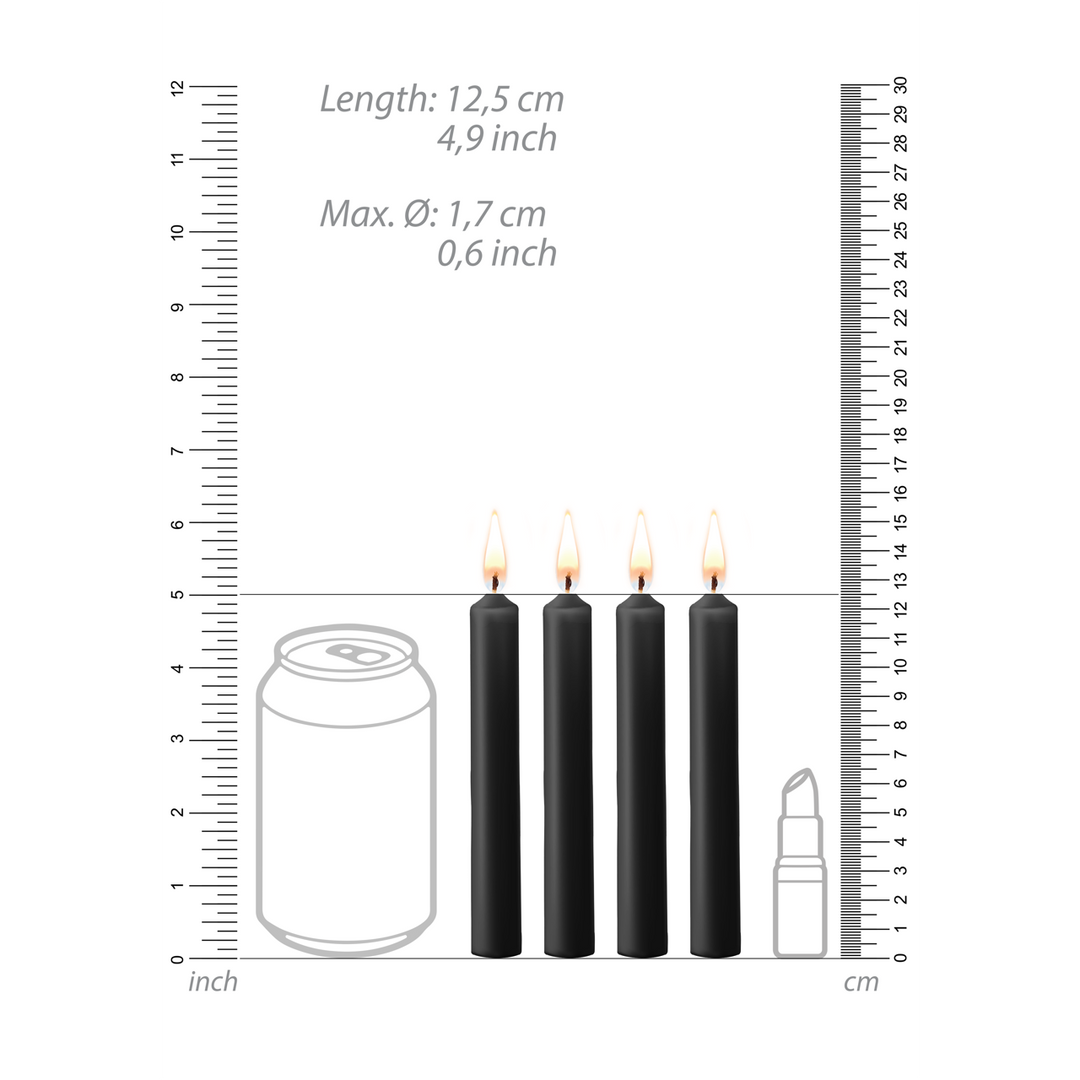 Teasing Wax Candles - 4 Pieces - Black 4