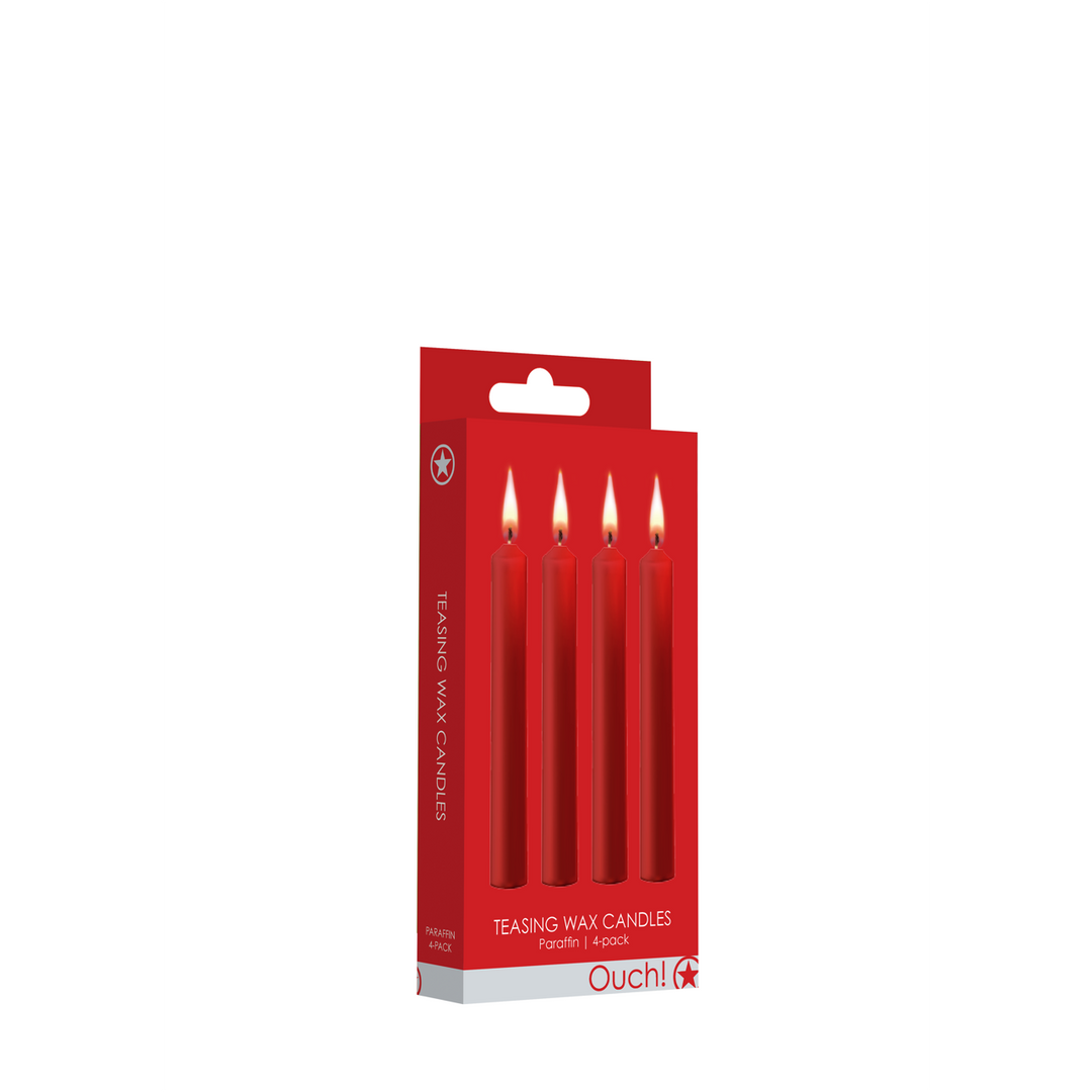Teasing Wax Candles - 4 Pieces - Red 2