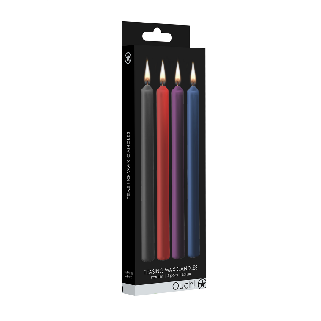 Teasing Wax Candles - 4 Pieces - Large - Multicolor 2