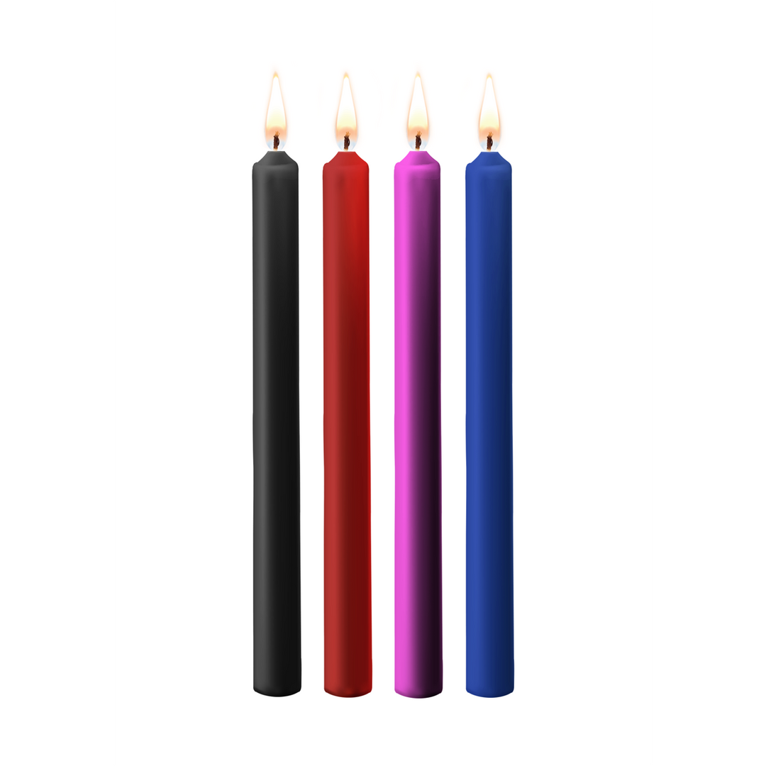 Teasing Wax Candles - 4 Pieces - Large - Multicolor 1