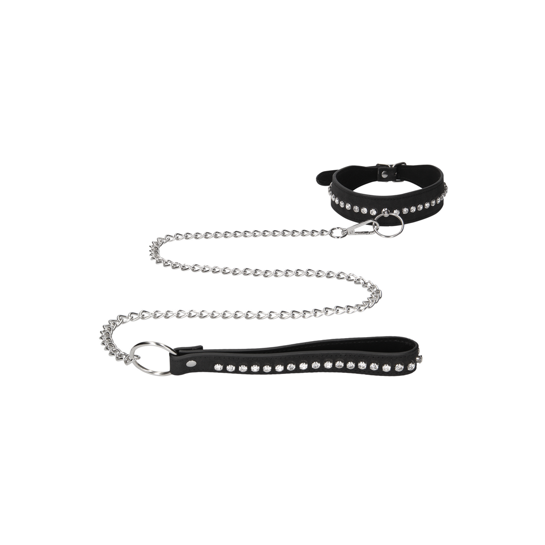 Diamond Studded Collar with Leash 4