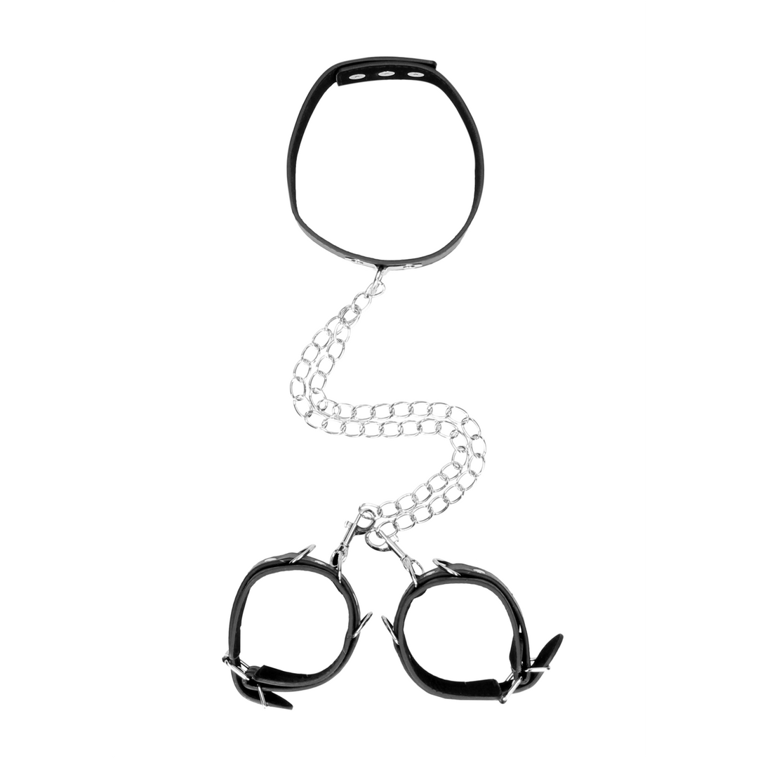 Bonded Leather Collar with Hand Cuffs 5