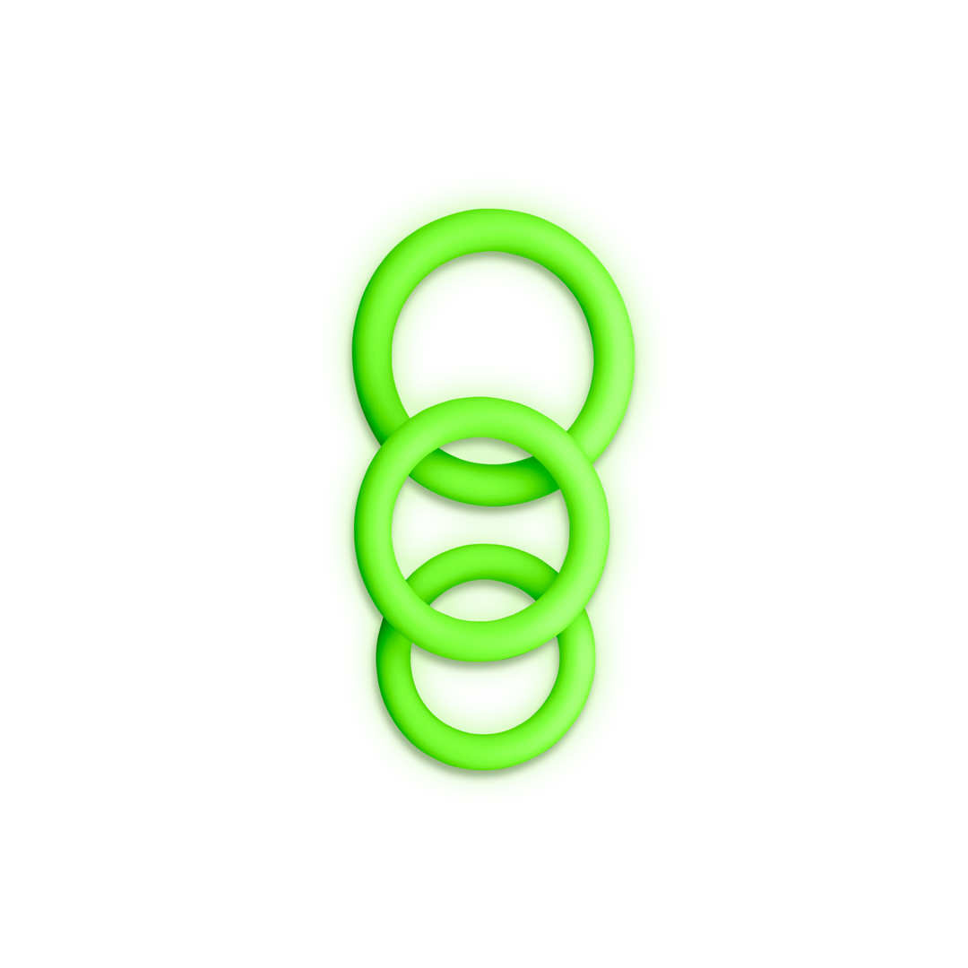 Cockring Set - Glow in the Dark - 3 Pieces 4