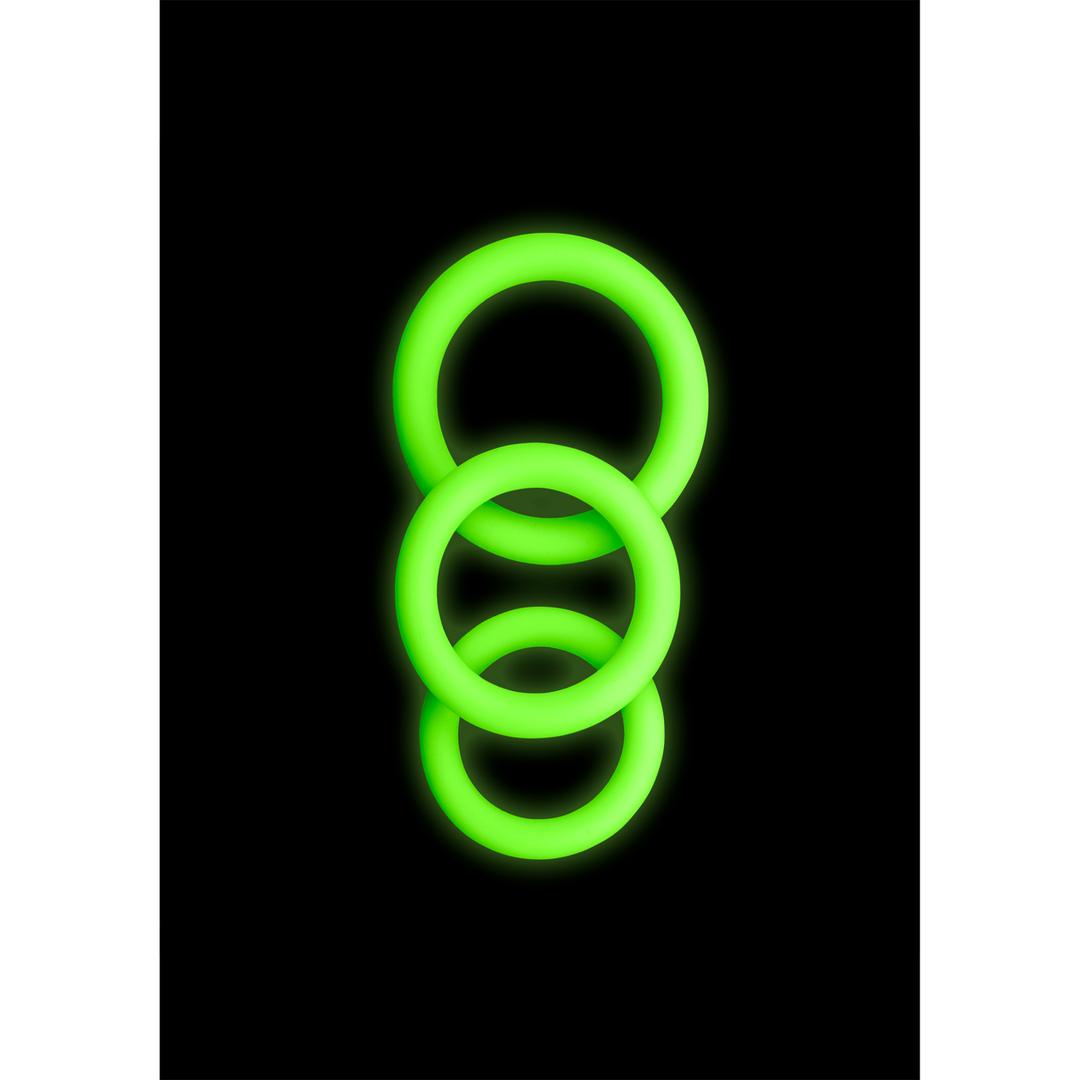 Cockring Set - Glow in the Dark - 3 Pieces 1