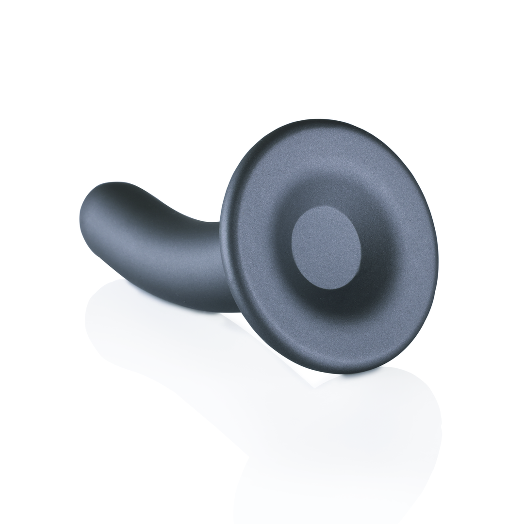 Smooth Silicone G-Spot Dildo - 5'' / 12 cm - Gunmetal 5