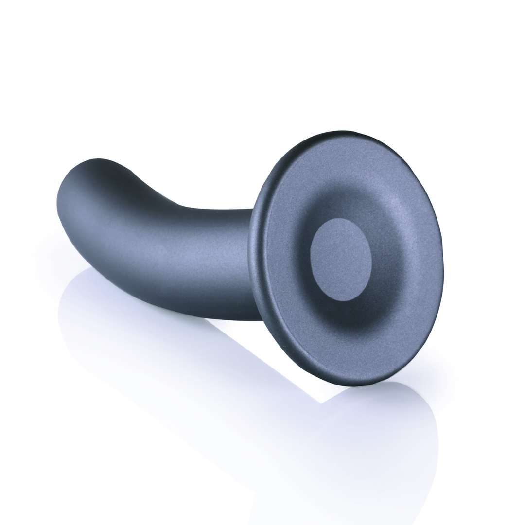 Smooth Silicone G-Spot Dildo - 6'' / 14,5 cm - Gunmetal 5