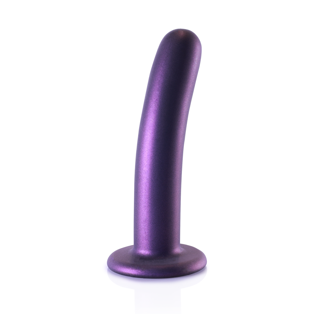 Smooth Silicone G-Spot Dildo - 6'' / 14,5 cm - Metallic Purple 3