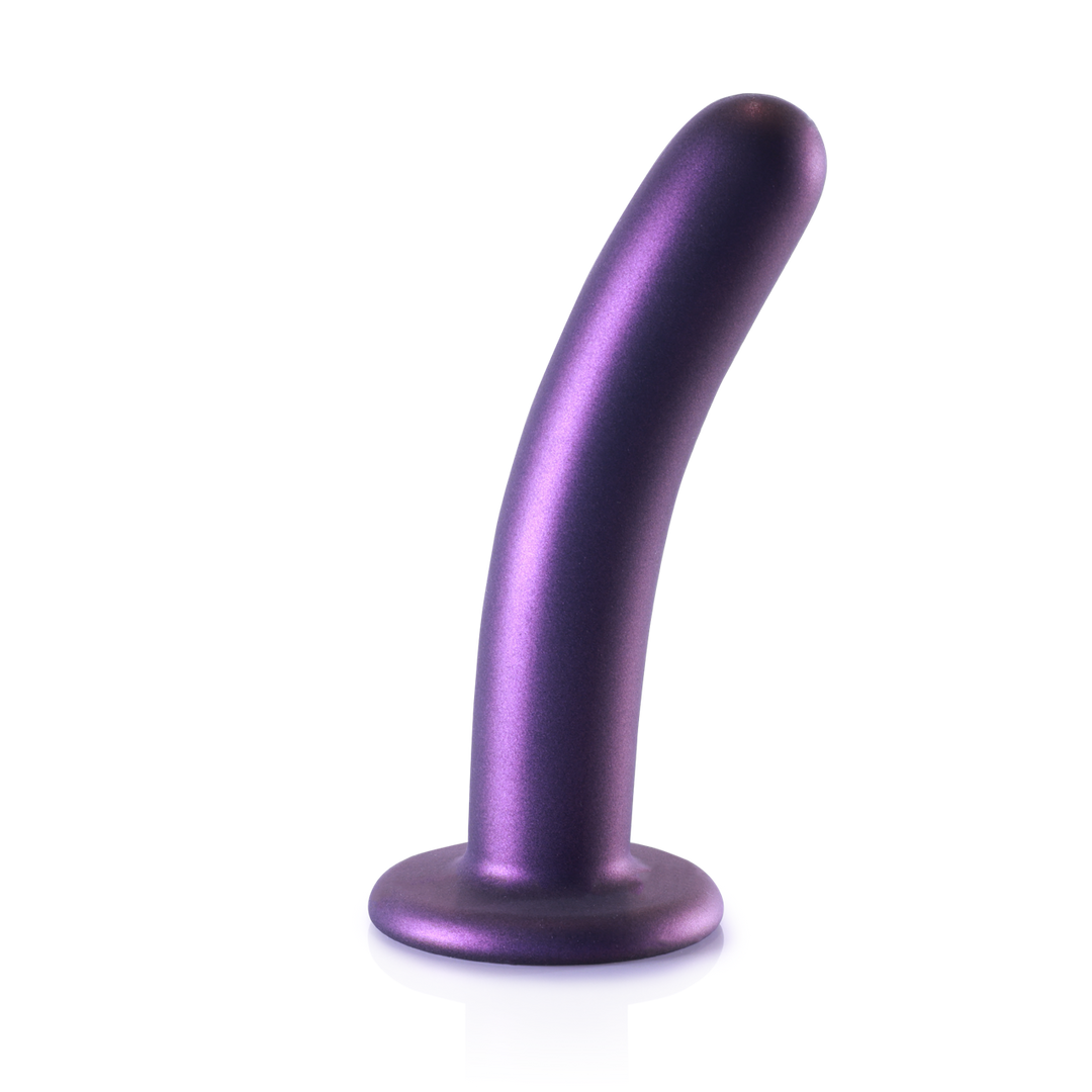 Smooth Silicone G-Spot Dildo - 6'' / 14,5 cm - Metallic Purple 1
