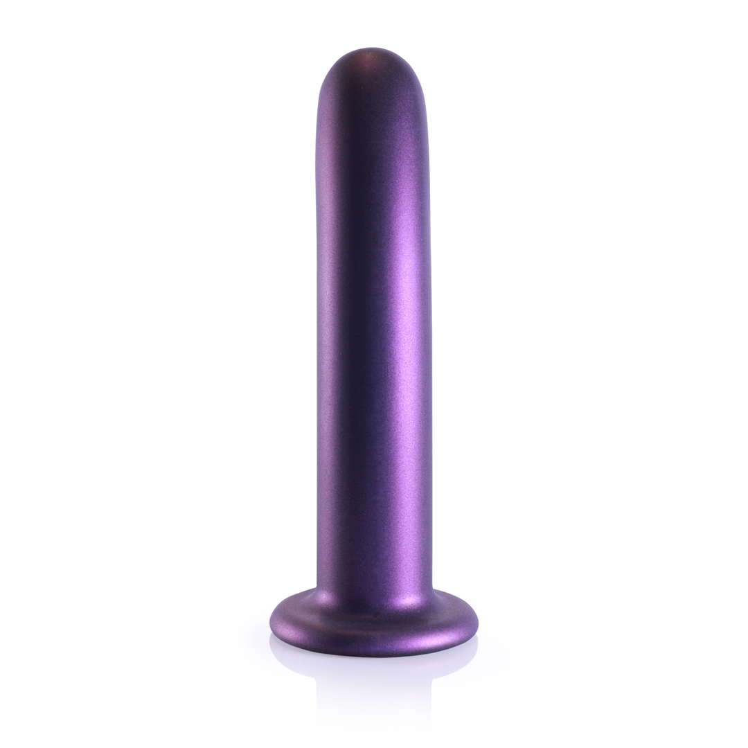 Smooth Silicone G-Spot Dildo - 7'' / 17 cm - Metallic Purple 4