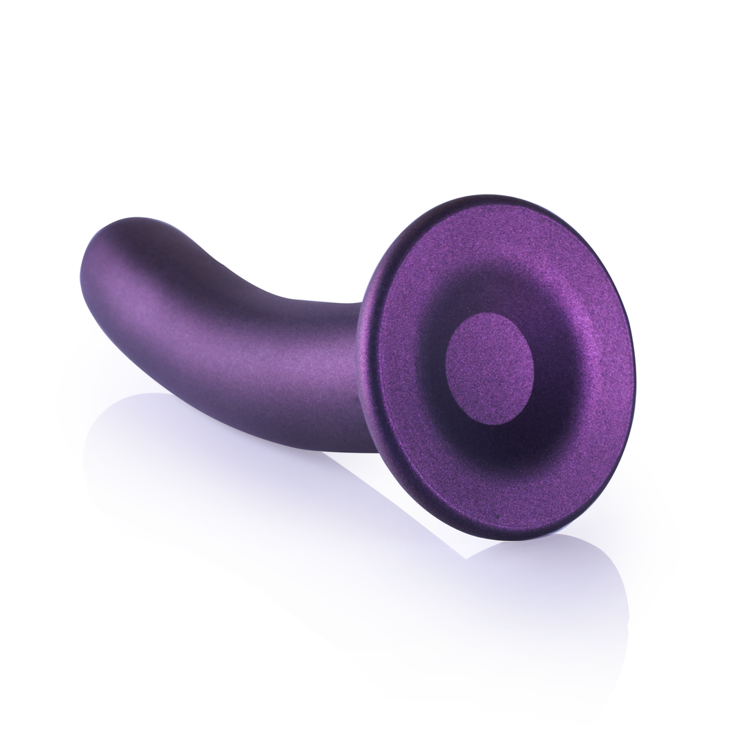 Smooth Silicone G-Spot Dildo - 7'' / 17 cm - Metallic Purple 5