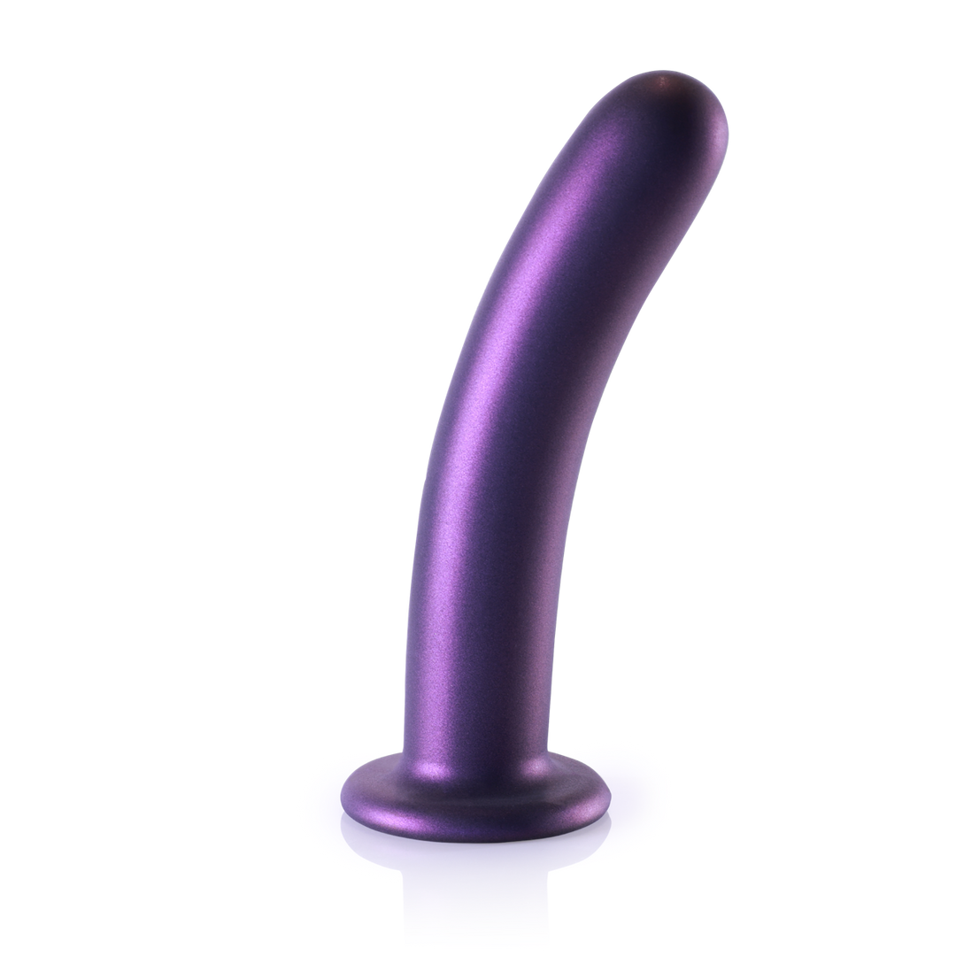 Smooth Silicone G-Spot Dildo - 7'' / 17 cm - Metallic Purple 1