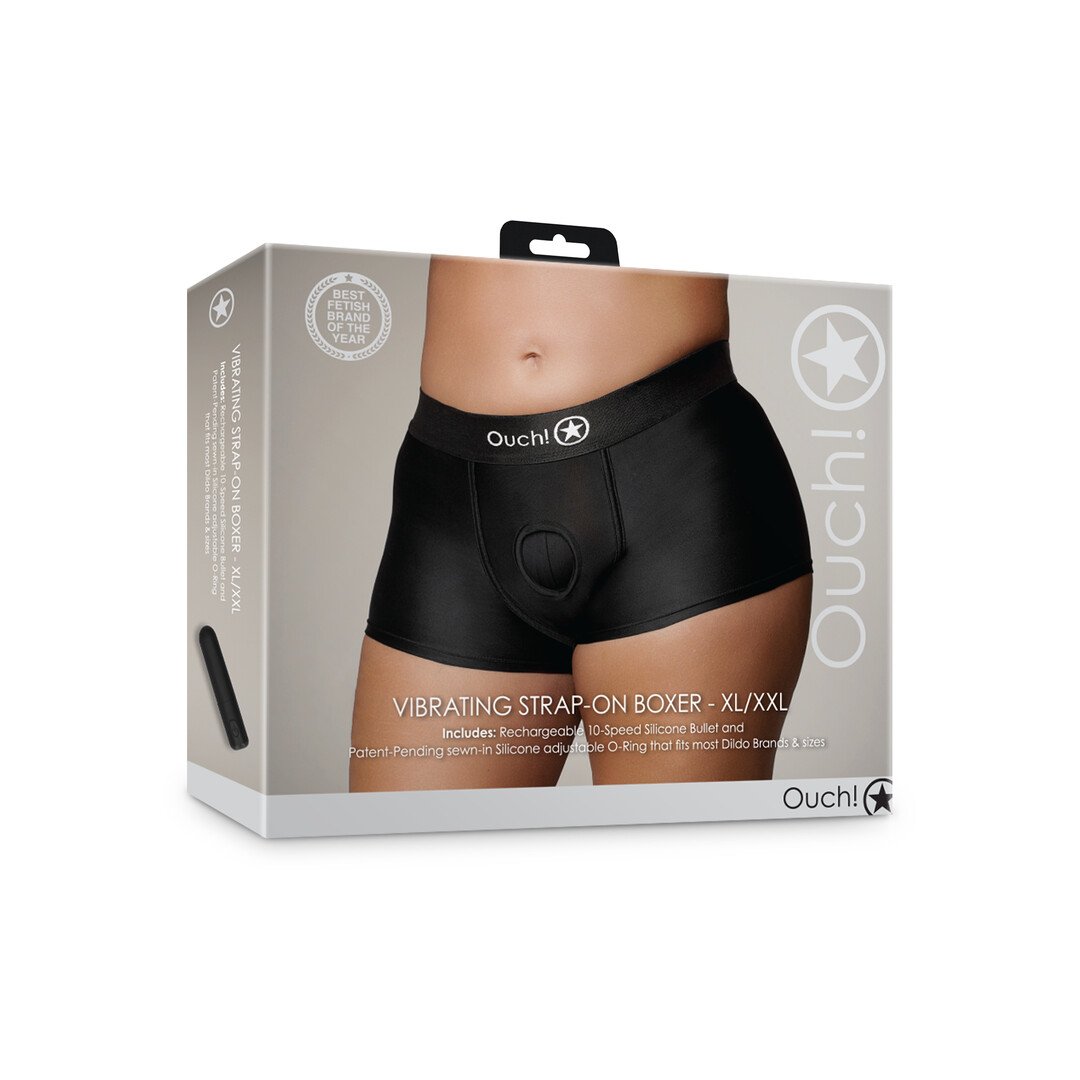 Vibrating Strap-on Boxer - XL/XXL - Black 2