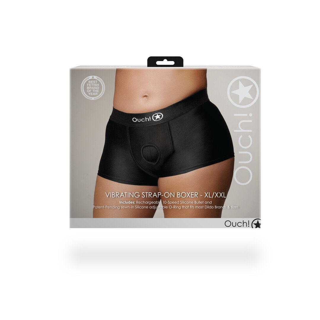 Vibrating Strap-on Boxer - XL/XXL - Black 3