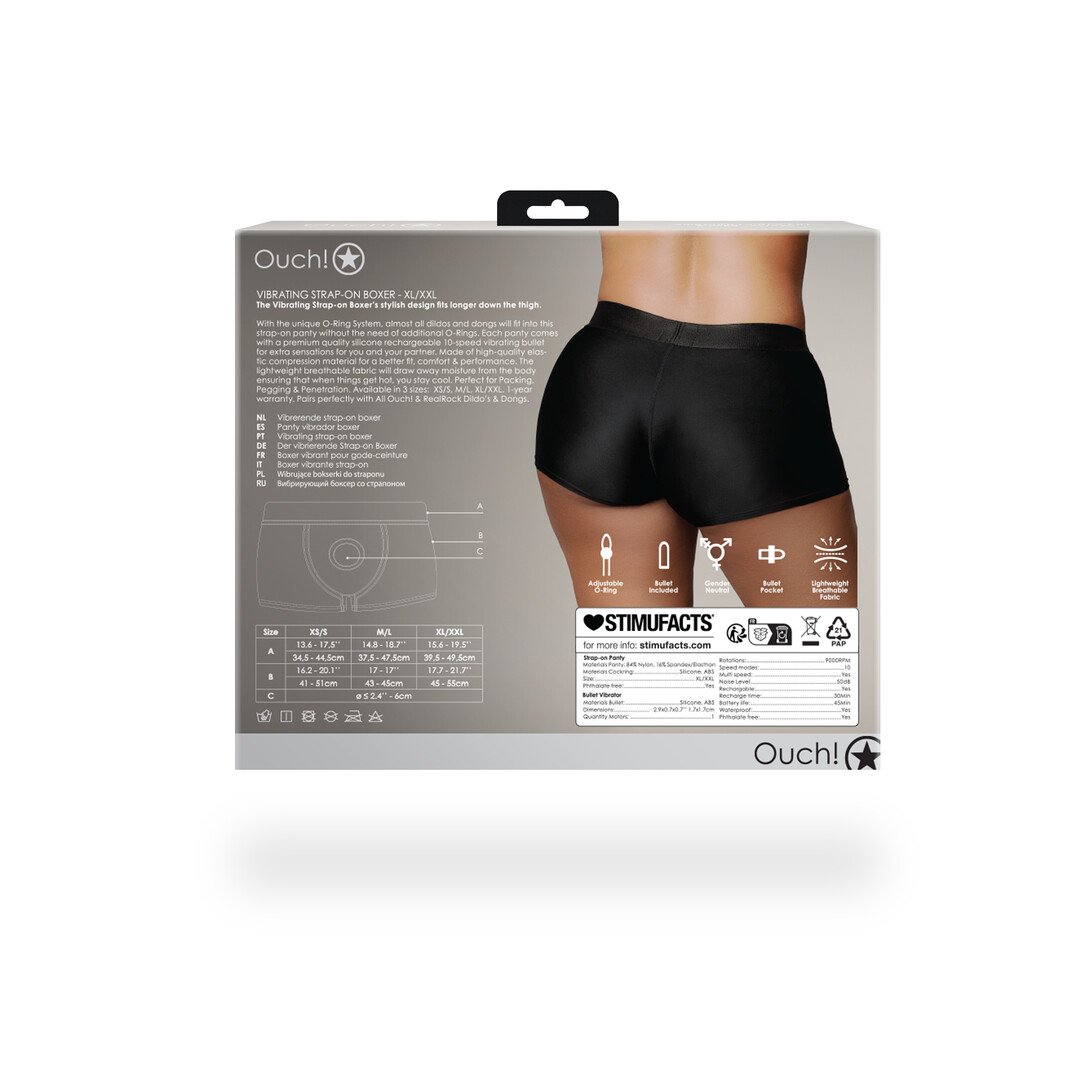 Vibrating Strap-on Boxer - XL/XXL - Black 4