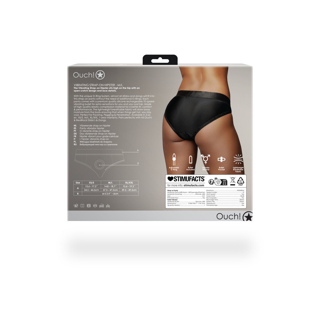 Vibrating Strap-on Hipster - M/L - Black 4