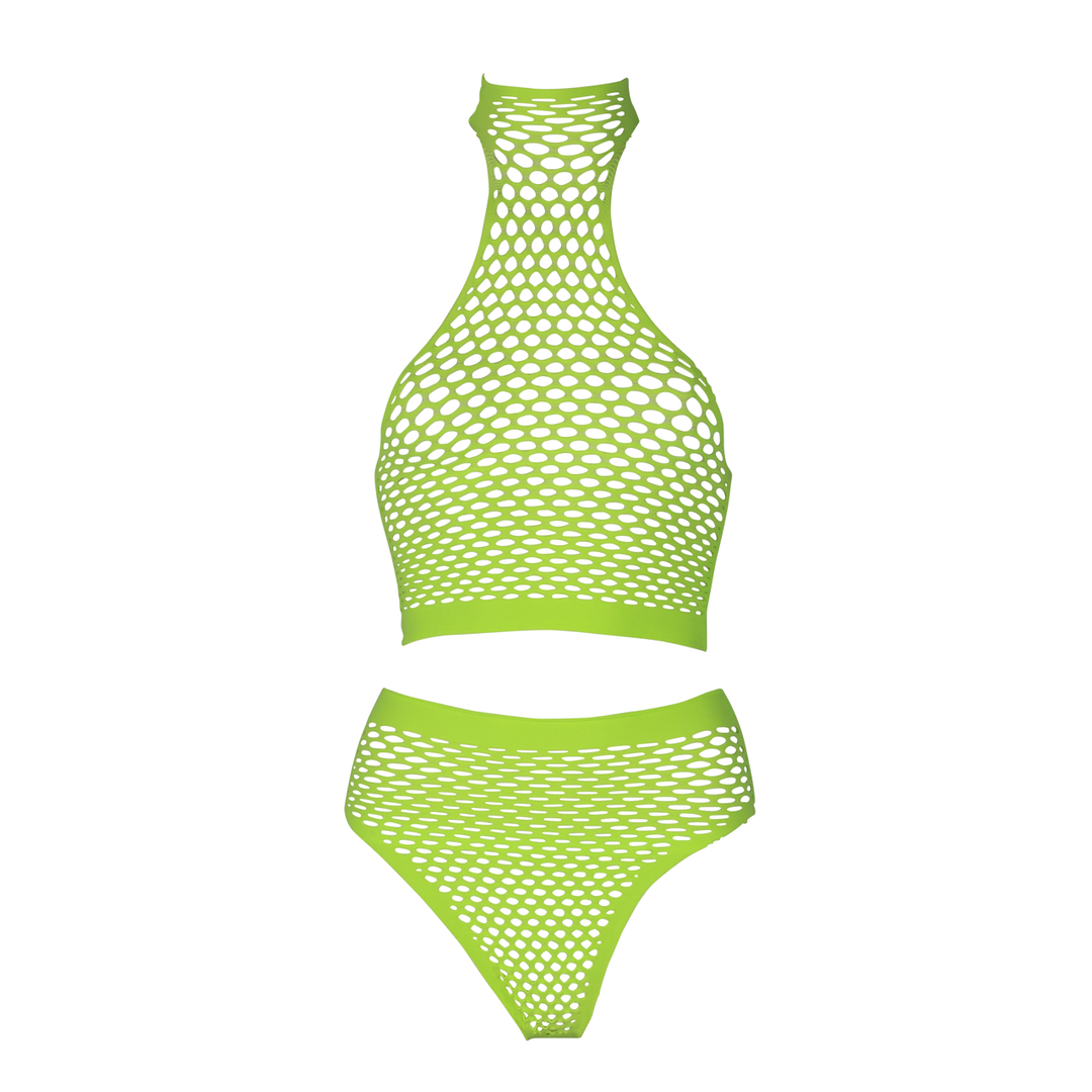 Turtle Neck and High Waist Slip - One Size - Neon Green 6